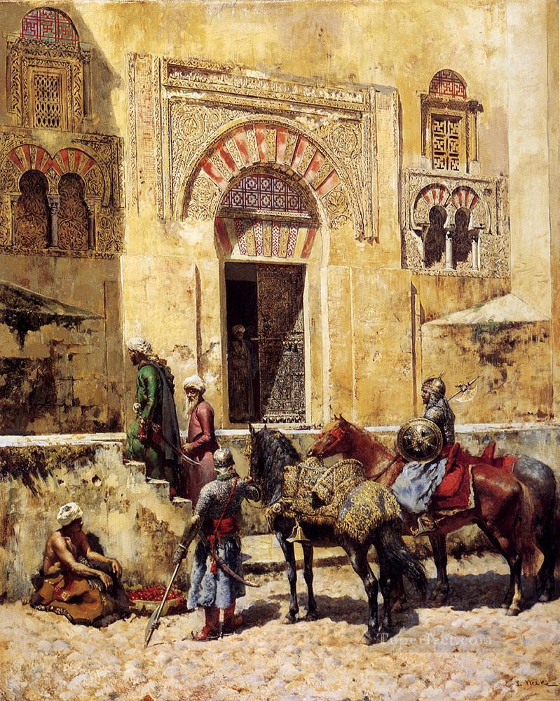 モスクに入る ペルシア人 エジプト人 インド人 エドウィン・ロード・ウィーク油絵
